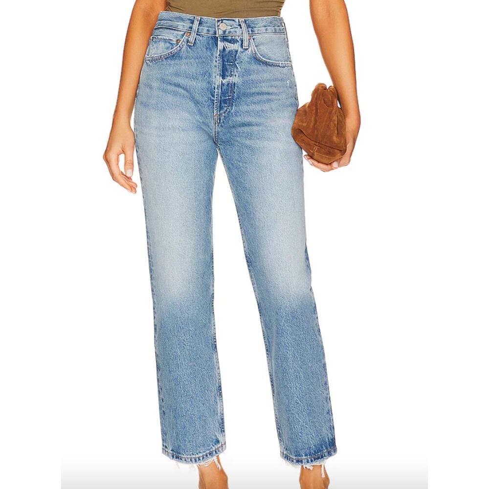 Agolde Light Blue Straight Leg Jeans